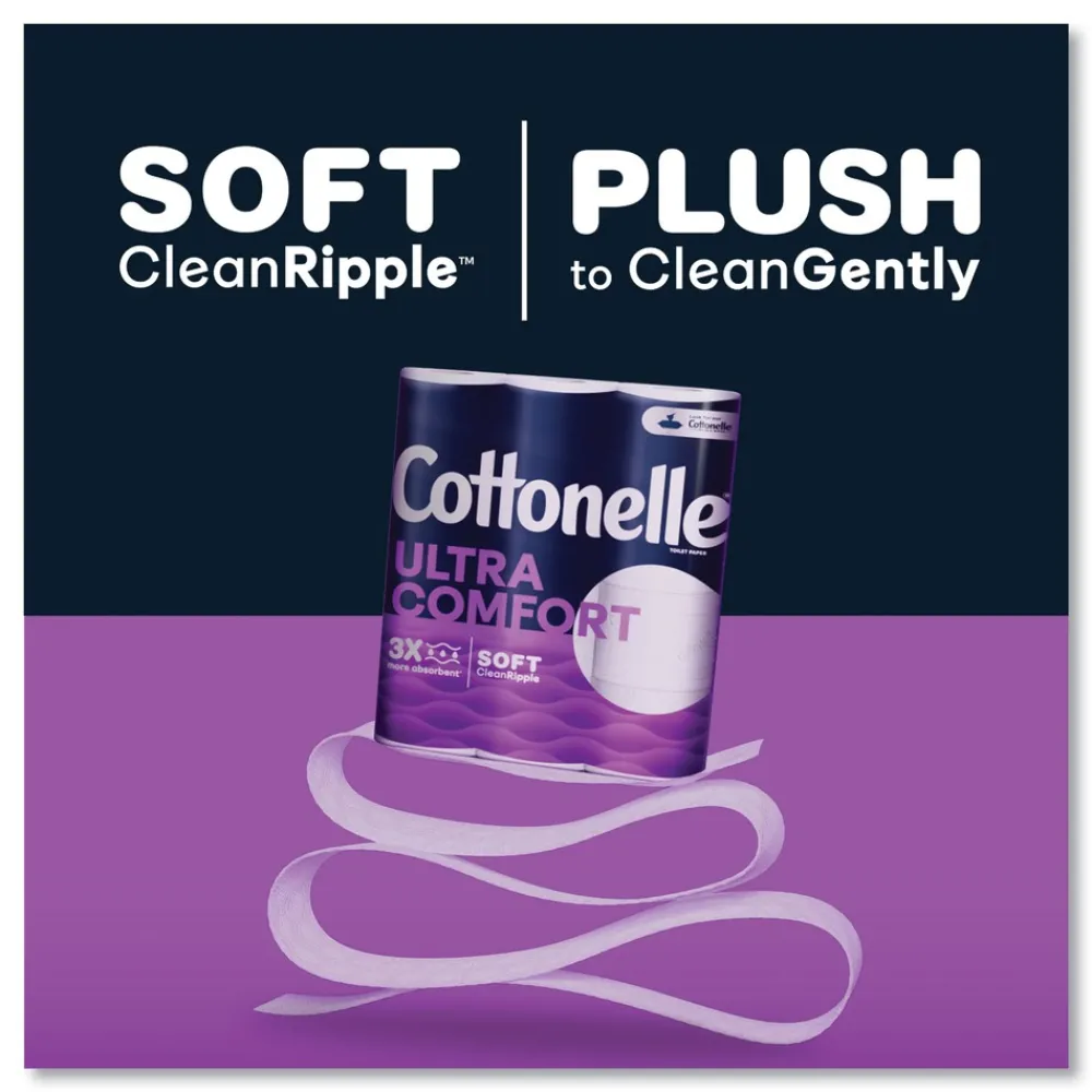 Best Ultra ComfortCare 2-Ply Septic Safe Mega Rolls Soft Tissue Toilet Paper - White (48/Carton) Paper & Dispensers