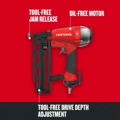 Hot 16 Gauge 1 in. to 2-1/2 in. Pneumatic Straight Finish Nailer Nailers & Staplers