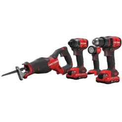 Hot V20 Brushless Lithium-Ion Cordless 4-Tool Combo Kit with (2) 2 Ah Batteries Combo Kits