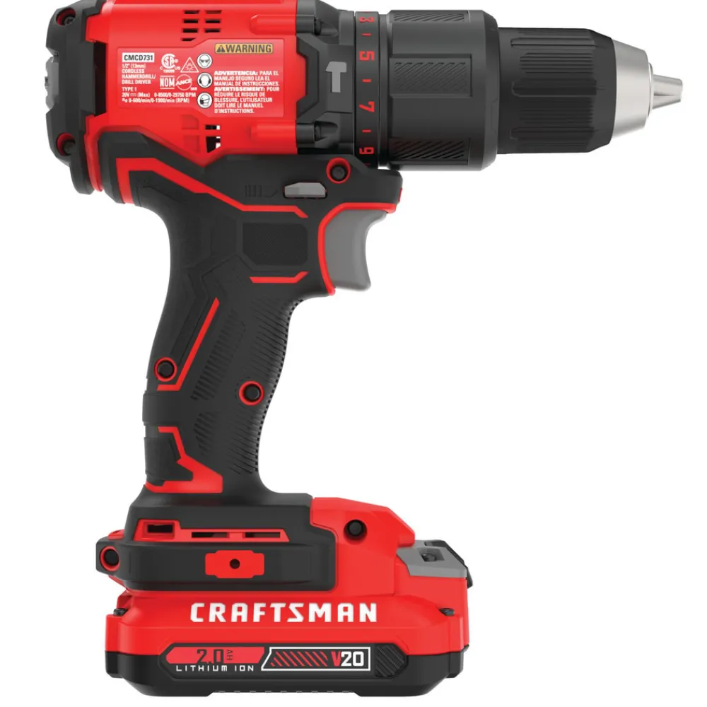 Outlet 20V MAX Brushless Lithium-Ion 1/2 in. Cordless Hammer Drill Kit (2 Ah) Hammer Drills