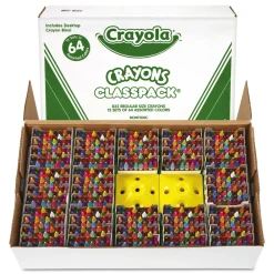 Online Classpack Regular Crayons with 13 Caddies - Assorted (832/Box) Arts & Crafts Supplies