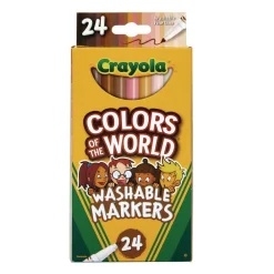 Discount Colors of the World Fine Bullet Tip Washable Markers - Assorted Colors (24/Pack) Pens, Pencils & Markers