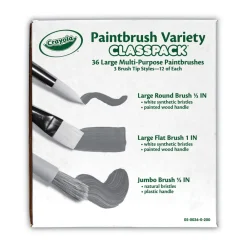 Discount Large Variety Paint Brush Classpack (36/Set) Arts & Crafts Supplies
