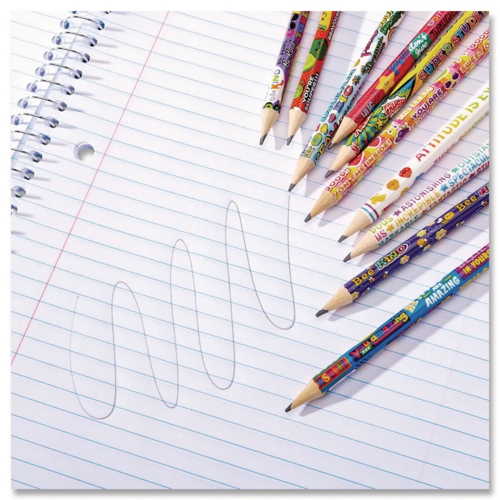 New No. 2 Pencils Motivational Classpack - Black Lead/Assorted Barrels (250/Set) Pens, Pencils & Markers