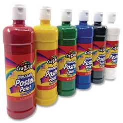 Washable Kids Paint, Assorted Colors, 16 oz Bottle, 6/Pack Arts & Crafts Supplies