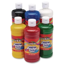 Washable Kids Paint, Assorted Colors, 16 oz Bottle, 6/Pack Arts & Crafts Supplies
