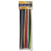 Hot 12 in. x 4 mm Metal Wire/Polyester Regular Stems - Assorted Colors (100/Pack) Tabletop And Serveware
