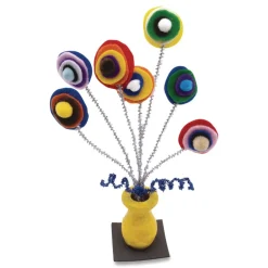 Hot 9 in. x 12 in. Rectangular Felt Sheets - Assorted Colors (12/Pack) Arts & Crafts Supplies