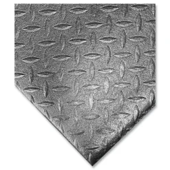Clearance 36 in. x 60 in. Tuff-Spun Foot-Lover Rectangular Diamond Surface Mat - Black Cleaning & Janitorial Supplies