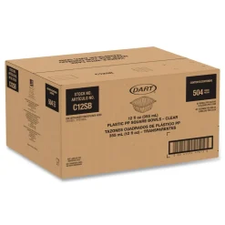 Discount 8.5 in. x 8.5 in. x 2.64 in. 12 oz. Plastic Bowls - Square Clear (504/Carton) Tabletop And Serveware