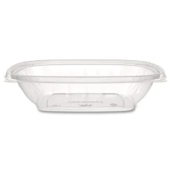 Clearance 5 in. x 5 in. x 1.49 in. 32 oz. Plastic Bowls - Square Clear (252/Carton) Tabletop And Serveware