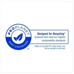 Online 9 in. x 8.75 in. x 3 in. 3-Compartments ProPlanet Microwaveable Plastic Hinged Containers - Clear (150/Carton) Tabletop And Serveware