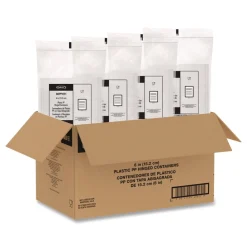 Online 6.31 in. x 6.31 in. x 3 in. ProPlanet Microwaveable Hinged Plastic Containers - Clear (300/Carton) Tabletop And Serveware