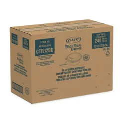 Sale CTR12BD 5.5 in. x 2.6 in. 12 oz. Tamper-Resistant/Evident Dome Lid Bowls - Clear (240/Carton) Tabletop And Serveware