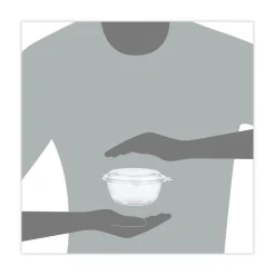 Sale CTR12BD 5.5 in. x 2.6 in. 12 oz. Tamper-Resistant/Evident Dome Lid Bowls - Clear (240/Carton) Tabletop And Serveware