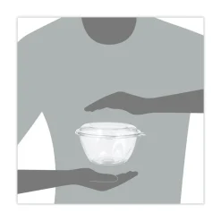 Sale CTR32BD 7 in. x 3.4 in. 32 oz. Tamper-Resistant Plastic Bowls with Dome Lid - Clear (150/Carton) Tabletop And Serveware