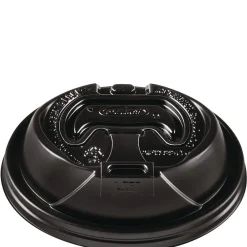 Optima Reclosable Lids for Hot Paper Cups Fits 12 oz. to 24 oz. Hot Paper Cups - Black (1200/Carton) Tabletop And Serveware