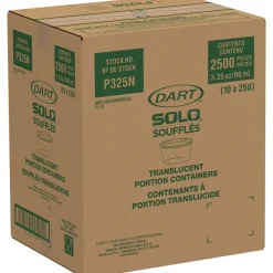 Online P325N 3.25 oz. Polystyrene Portion Cups - Translucent (2500/Carton) Tabletop And Serveware