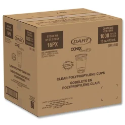 Discount 16PX 16 oz. Conex ClearPro Plastic Cold Cups - Clear (1000/Carton) Tabletop And Serveware