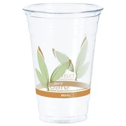 Sale RTP20BARE Bare Eco-Forward 20 oz. Plastic RPET Cold Cups - Leaf Design (600/Carton) Tabletop And Serveware