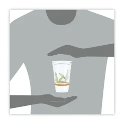 Sale RTP20BARE Bare Eco-Forward 20 oz. Plastic RPET Cold Cups - Leaf Design (600/Carton) Tabletop And Serveware