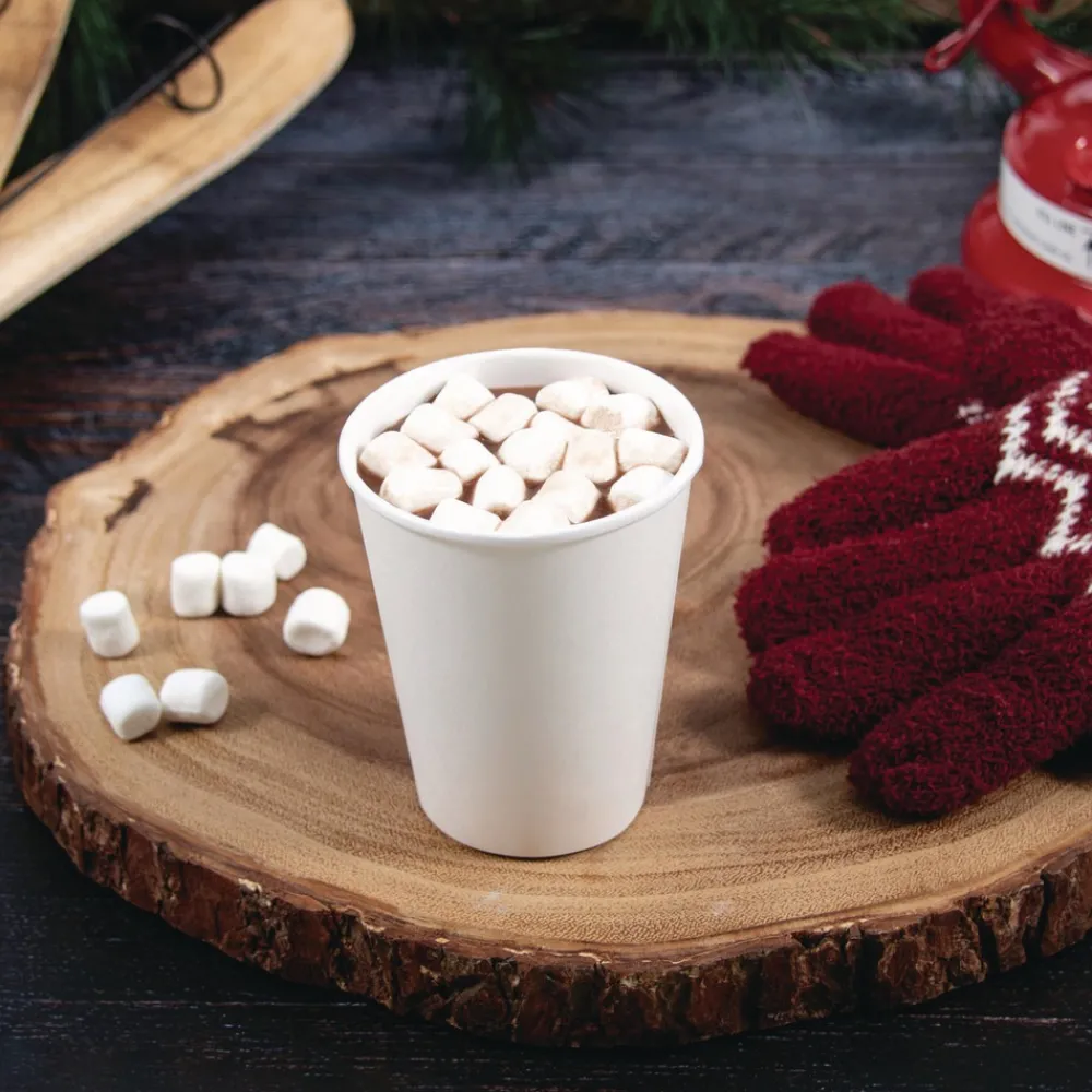 Sale Thermoguard 8 oz. Insulated Paper Hot Cups - White Sustainable Forest Design (1000/Carton) Tabletop And Serveware