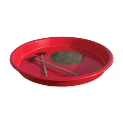 Online 13 in. Diameter Little Artist Antimicrobial Craft Tray - Red Desk Accessories & Office Organizers