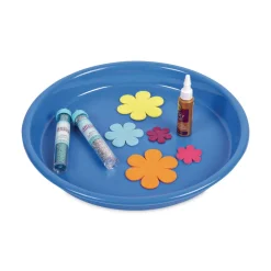 New 13 in. Diameter Little Artist Antimicrobial Craft Tray - Blue Desk Accessories & Office Organizers