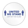 Clearance 20 in. Diameter United We Stand Personal Spacing Discs - White/Blue (6/Pack) Floor Signs