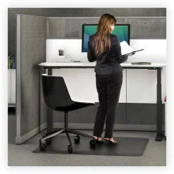 Outlet 60 in. x 46 in. Ergonomic Sit Stand Mat - Black Cleaning & Janitorial Supplies