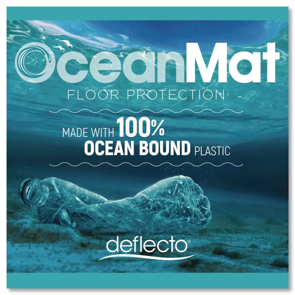 Sale 45 in. x 53 in. OceanMat Lipped Carpet Chair Mat - Clear Cleaning & Janitorial Supplies