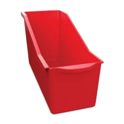 Sale 14.2 in. x 5.34 in. x 7.35 in. Antimicrobial Book Bin - Red Desk Accessories & Office Organizers
