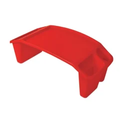 New 23.35 in. x 12 in. x 8.53 in. Antimicrobial Rectangular Lap Desk - Red Office Furniture & Lighting