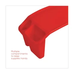 New 23.35 in. x 12 in. x 8.53 in. Antimicrobial Rectangular Lap Desk - Red Office Furniture & Lighting