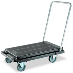 Discount 300 lb Capacity 21 x 32.5 x 37.5 Heavy-Duty Platform Cart - Black Cleaning & Janitorial Supplies