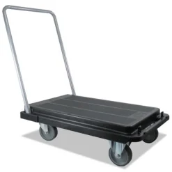 Discount 300 lb Capacity 21 x 32.5 x 37.5 Heavy-Duty Platform Cart - Black Cleaning & Janitorial Supplies