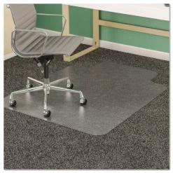 Sale 36 x 48 SuperMat Frequent Use Flat Lipped Chair Mat for Med Pile Carpet - Clear Office Furniture & Lighting