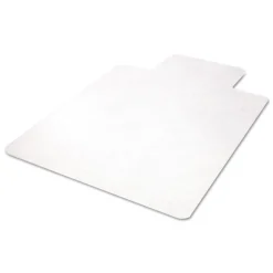 Clearance EconoMat 36 in. x 48 in. Lipped Flat Packed All Day Use Chair Mat for Hard Floors - Clear Office Furniture & Lighting