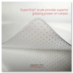 Discount Medium Pile Carpet Rectangular 60 in. x 46 in. Antimicrobial Chair Mat - Clear Cleaning & Janitorial Supplies