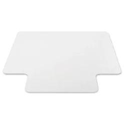 Discount Medium Pile Carpet Lipped 48 in. x 36 in. Antimicrobial Chair Mat - Clear (1/Carton) Cleaning & Janitorial Supplies