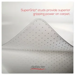 Discount Medium Pile Carpet Lipped 48 in. x 36 in. Antimicrobial Chair Mat - Clear (1/Carton) Cleaning & Janitorial Supplies