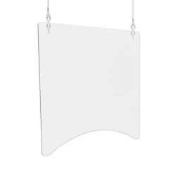 Clearance PBCHA2424 23.75 in. x 23.75 in. Acrylic Hanging Barrier - Clear (2/Carton) Desk Accessories & Office Organizers