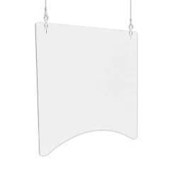 Best PBCHPC2424 23.75 in. x 23.75 in. Polycarbonate Hanging Barrier - Clear (2/Carton) Desk Accessories & Office Organizers