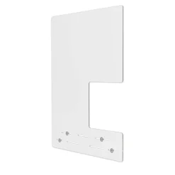 Clearance PBCMPC2331S 23.75 in. x 31.75 in. Polycarbonate Mounting Safety Barrier with Side Pass Thru - Clear (2/Carton) Desk Accessories & Office Organizers