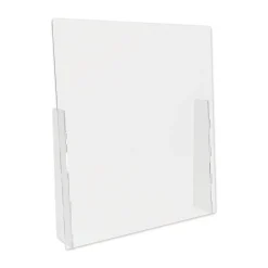 PBCTPC3136F 31.75 in. x 6 in. x 36 in. Polycarbonate Counter Top Barrier with Full Shield - Clear (2/Carton) Desk Accessories & Office Organizers