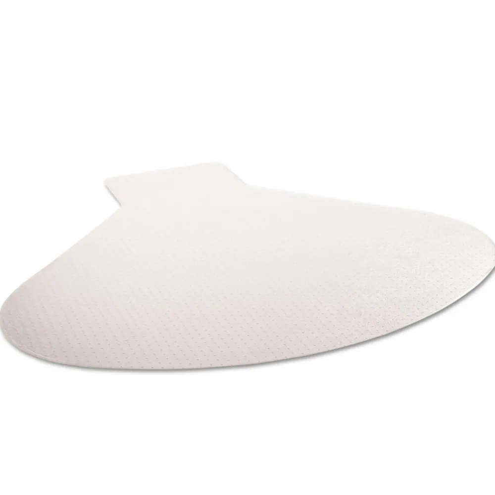 Clearance SuperMat Medium Pile Carpet Frequent Use 60 in. x 66 in. Workstation Chair Mat - Clear Cleaning & Janitorial Supplies