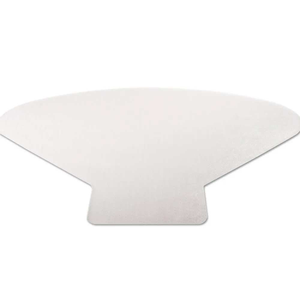 Clearance SuperMat Medium Pile Carpet Frequent Use 60 in. x 66 in. Workstation Chair Mat - Clear Cleaning & Janitorial Supplies