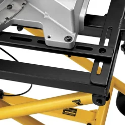 Discount 25 in. x 60 in. x 32.5 in. Heavy-Duty Rolling Miter Saw Stand - Yellow/Black Power Tool Accessories
