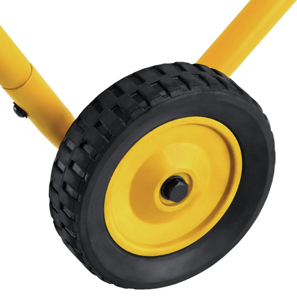 Discount 25 in. x 60 in. x 32.5 in. Heavy-Duty Rolling Miter Saw Stand - Yellow/Black Power Tool Accessories