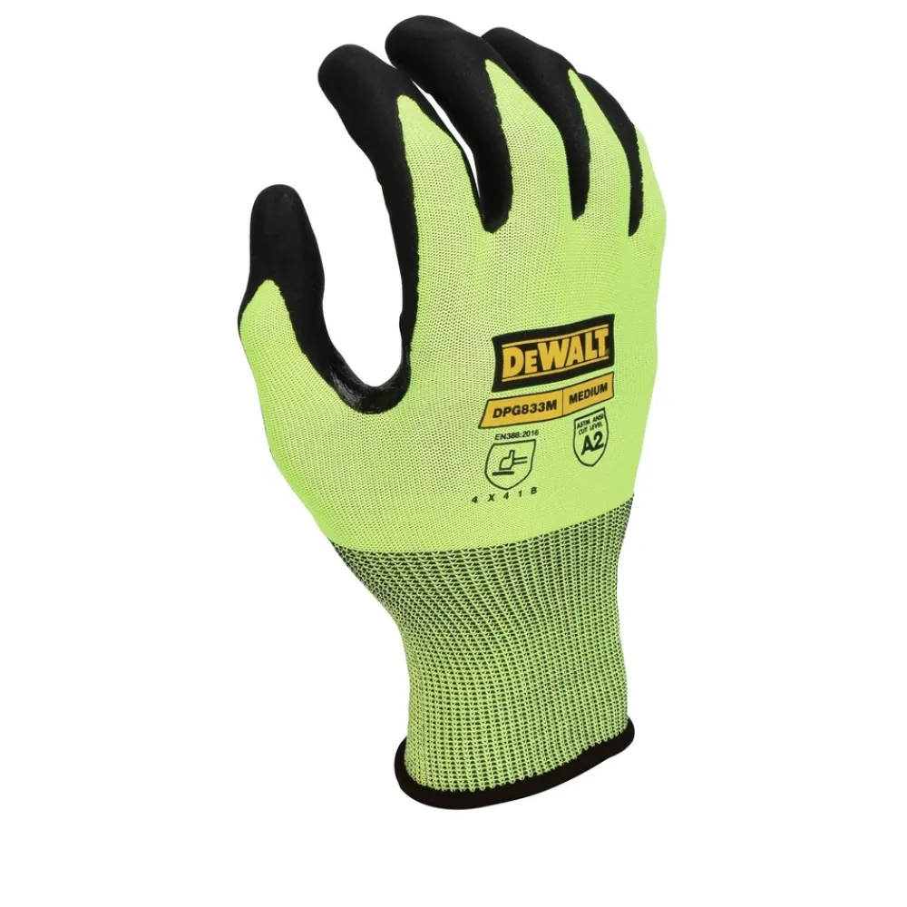 Online (12/Box) Hi-Vis HPPE Cut Touchscreen Gloves - Medium, Tagged Work Gloves